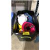 Image 1 : PLASTIC BIN OF ASSORTED INDUSTRIAL SAFETY HARD HATS *BIN INCLUDED*