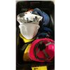 Image 2 : PLASTIC BIN OF ASSORTED INDUSTRIAL SAFETY HARD HATS *BIN INCLUDED*