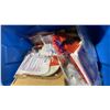 Image 3 : 2 BLUE PLASTIC BINS OF DEPTH MEASUREMENT DISCS, & MEASURING TAPES *BINS INCLUDED*