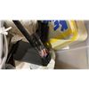 Image 6 : 2 PLASTIC BINS OF ASSORTED SERVICE LIGHTS, RADIOS, & VEHICLE ELECTRICAL ITEMS *BINS INCLUDED*