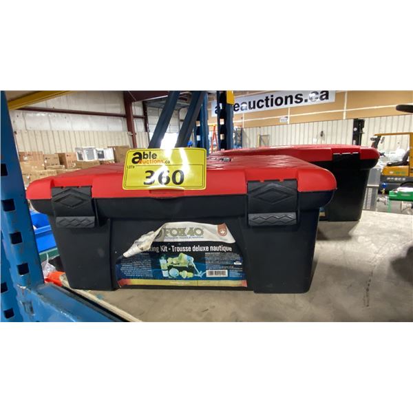 2 FOX40 OUTDOOR MARINE DELUXE BOATING KITS IN HARD TRANSPORT CASES