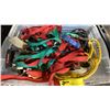 Image 2 : 2 PLASTIC BINS OF INDUSTRIAL TIE DOWN STRAPS & CABLE *BINS INCLUDED*