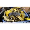 Image 3 : 2 PLASTIC BINS OF INDUSTRIAL TIE DOWN STRAPS & CABLE *BINS INCLUDED*