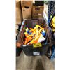 Image 1 : PLASTIC BIN OF INDUSTRIAL LIFTING SLINGS / STRAPS & SAFETY SWING *BIN INCLUDED*