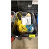 Image 1 : PLASTIC BIN OF INDUSTRIAL ELECTRICAL CABLE / EXTENSION CORDS *BIN INCLUDED*