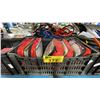 Image 1 : 2 PLASTIC BINS OF ASSORTED INDUSTRIAL BAGGED & NON BAGGED JUMPER CABLES *BINS INCLUDED*