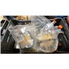 Image 3 : 2 PLASTIC BINS OF ASSORTED INDUSTRIAL OILS / FILTERS, & MILWAUKEE ELECTRIC BATTERY CHARGERS