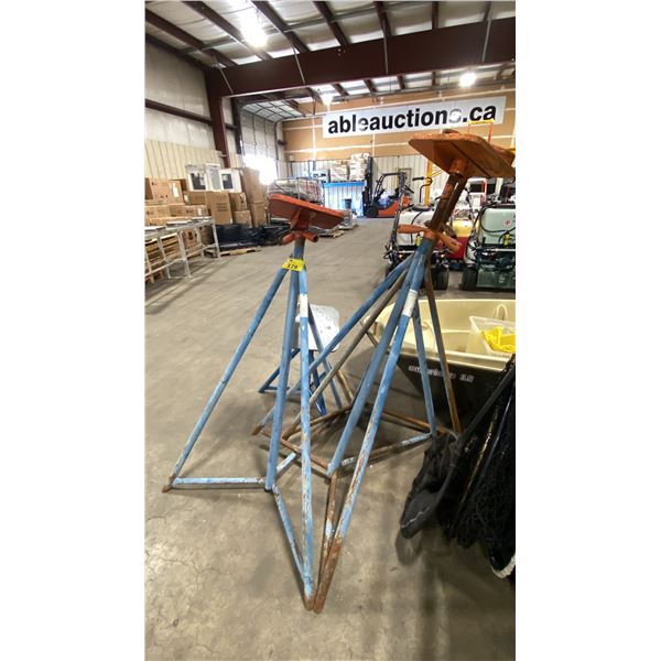 3 BROWNELL 20,000 LBS CAPACITY ADJUSTABLE LARGE MOTORBOAT STANDS & 1 SMALL  BROWNELL 20,000 LBS