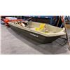 Image 1 : AMERICAN 12 SUNDOLPHIN GREEN / BEIGE 12' PLASTIC FORMED 2 PERSON 330 LBS CAPACITY ROW BOAT WITH