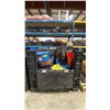 Image 1 : PALLET CRATE OF DELUXE MINNOW TRAPS, CHUM BUCKETS, CRAB PELLETS, & BINS OF ASSORTED MARINE ITEMS