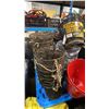 Image 3 : PALLET CRATE OF DELUXE MINNOW TRAPS, CHUM BUCKETS, CRAB PELLETS, & BINS OF ASSORTED MARINE ITEMS