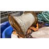 Image 6 : PALLET CRATE OF ASSORTED STRAPS, ROPE, TARPS, BINS, & MARKING FLAGS