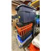Image 2 : ASSORTED PLASTIC TRANSPORT BINS & CRATES *MUST TAKE ALL*