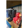 Image 4 : LARGE FOLDABLE TENT CANOPIES, KEURIG ELECTRIC COFFEE MAKER, BIN OF APC POWER SUPPLY, POWERBAR, &