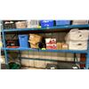 Image 1 : SHELF OF ASSORTED SPILL CLEANUP PADS, CAN LINERS, WASTE BAGS, YARD BAGS, & BUBBLE WRAP *MUST TAKE