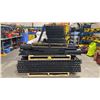 Image 1 : 3 PALLETS OF BLACK METAL INDUSTRIAL 6'H X 6'W ADJUSTABLE PARTS RACKING WITH MESH DECKING INSERTS