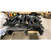 Image 4 : 3 PALLETS OF BLACK METAL INDUSTRIAL 6'H X 6'W ADJUSTABLE PARTS RACKING WITH MESH DECKING INSERTS