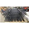 Image 6 : 3 PALLETS OF BLACK METAL INDUSTRIAL 6'H X 6'W ADJUSTABLE PARTS RACKING WITH MESH DECKING INSERTS