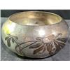 Image 1 : Sterling Silver Floral Motif Bowl, 72.48g, Marked H-A