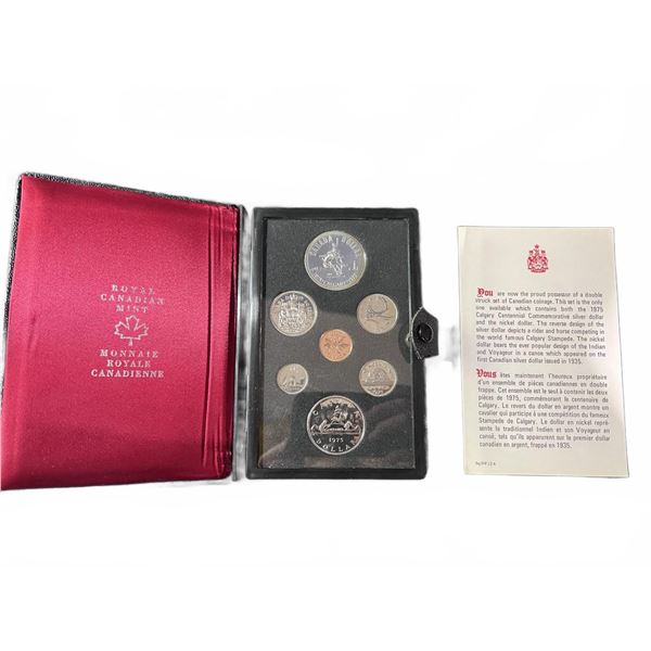 1975 Royal Canadian Mint Double Dollar Proof Set Calgary Commemorative