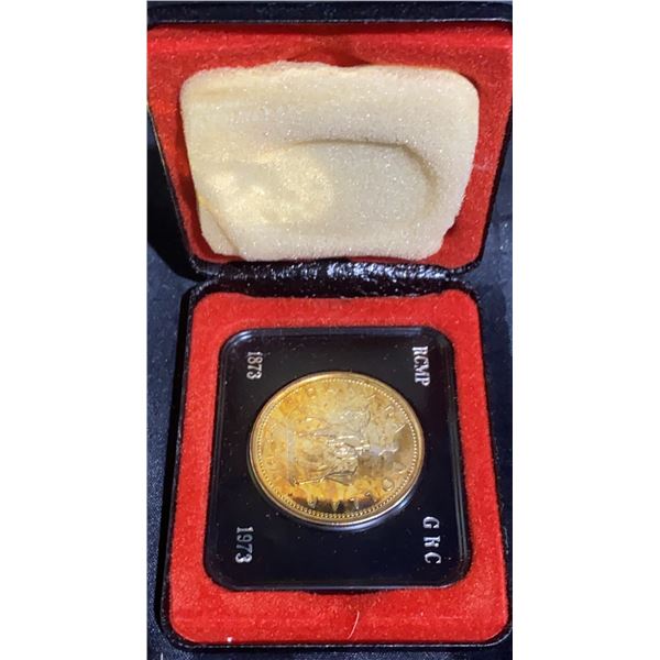 1973 RCMP Centennial Silver Dollar in Display Case