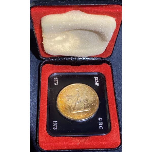 1973 RCMP Centennial Canadian Silver Dollar in Case