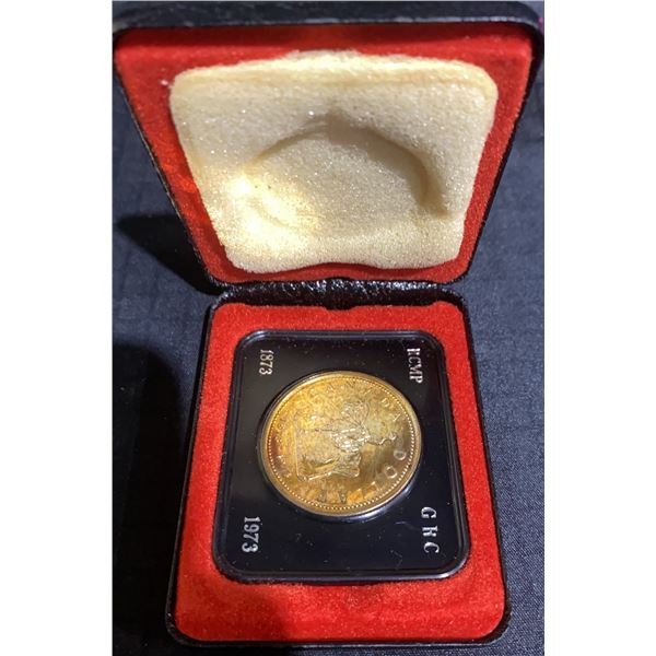 1973 RCMP Centennial Canadian Silver Dollar in Case