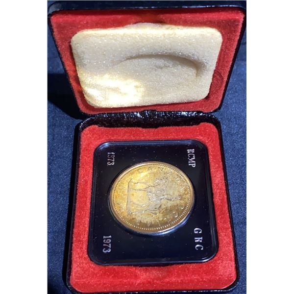 1973 Canada Silver Dollar RCMP Centennial Coin in Case
