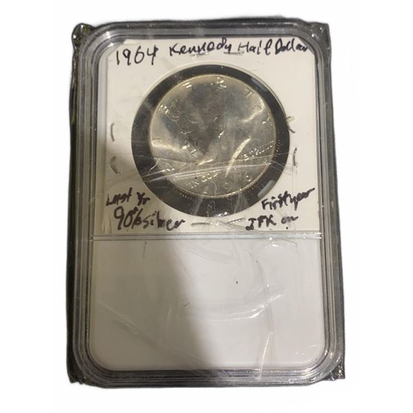 1964 Kennedy Half Dollar 90% Silver Coin