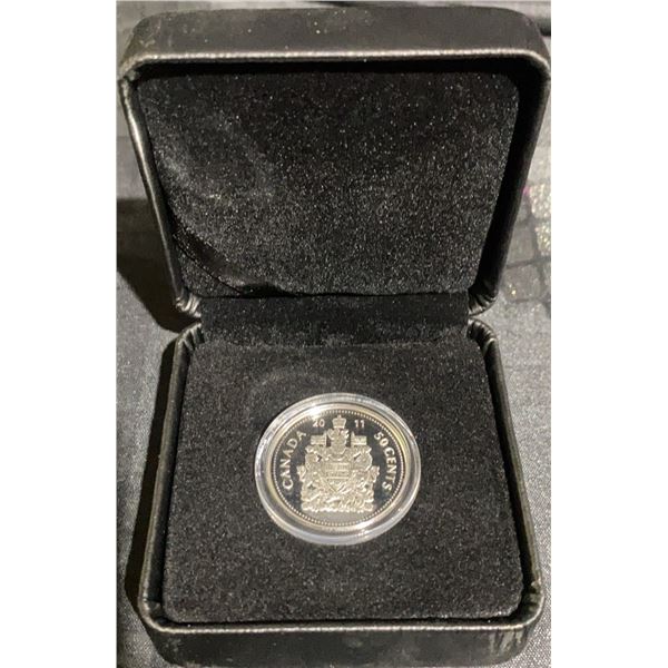2011 Canada 50 Cents Coin With Case