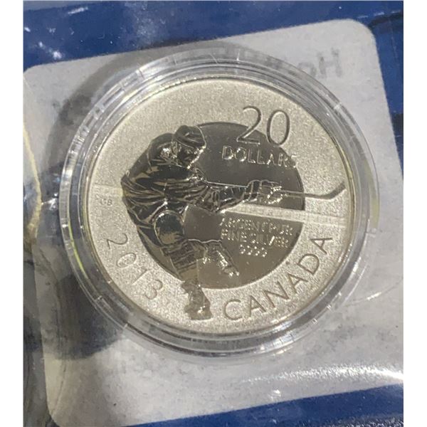 2013 $20 Canada Ice Hockey Fine Silver Coin
