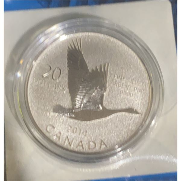 2014 Canada $20 Fine Silver Coin Canada Goose