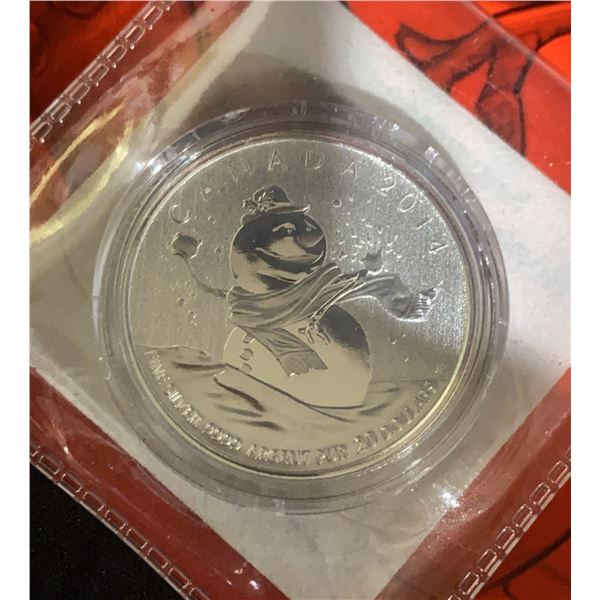 2014 Canada $20 Fine Silver Snowman Coin with COA and Box
