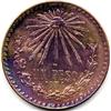 Image 1 : COLOR 1934 MEXICO SILVER UN PESO-CH BU+