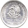 Image 2 : 1950-Mo MEXICO SILVER 5 PESOS RAILROAD-MS65