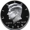 Image 1 : GEM 1998-S SILVER KENNEDY HALF-PROOF DCAM