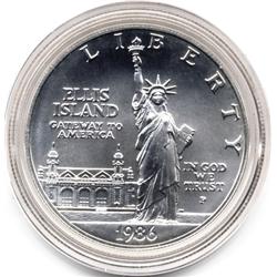 1986-P SILVER LIBERTY COMMEMORATIVE-CH BU+