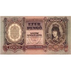 1943 HUNGARY 1000 PENGO CURRENCY BILL-CU++