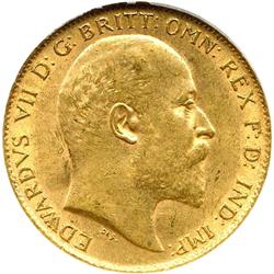 1907 GREAT BRITAIN GOLD HALF SOVERIGN-NICE BU