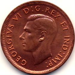 BEAUTIFUL HIGH GRADE 1947 CANADA SMALL CENT-CH BU+RED