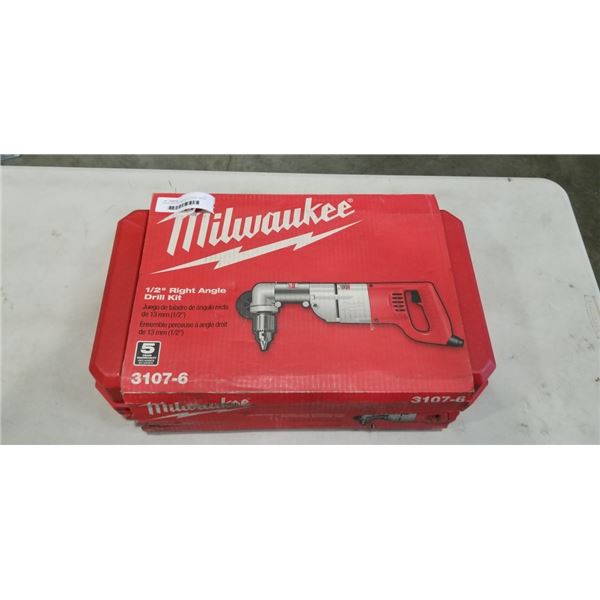 BRAND NEW MILWAUKEE 1/2" RIGHT ANGLE DRILL KIT