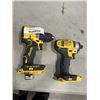 Image 4 : 2 DEWALT CORDLESS DRILLS 1/2" CORDLESS DRILL DRIVER AND 1/4" IMPACT DRIVER - WORKING, NO BATTERY