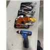 Image 1 : 3 TRAYS OF ASSORTED TOOLS AND DRILL