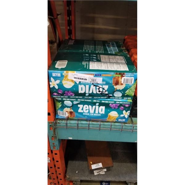 2 CASES OF ZEVIA SODA - SOME CANS MISSING
