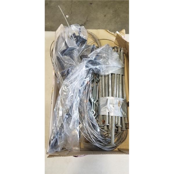 LARGE SPIKES, GROUND ANCHOR SPIKES AND CABLES ETC