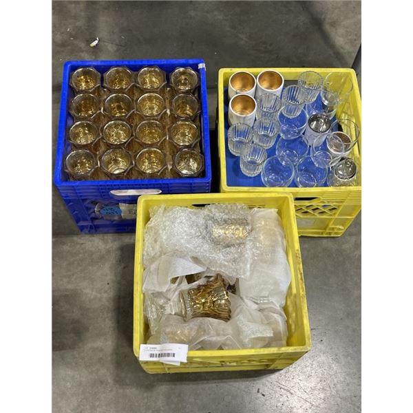 3 CRATES OF TEALIGHT HOLDERS