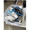 Image 4 : 2 TOTES OF MISC TOOLS AND PLUMBING SUPPLIES