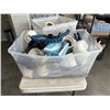 Image 5 : 2 TOTES OF MISC TOOLS AND PLUMBING SUPPLIES
