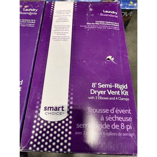 THREE SMART CHOICE 8-FT SEMI-RIGID DRYER VENT KITS