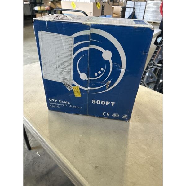 APPROX 500 FT VIVO UTP CABLE CATEGORY 6 OUTDOOR 4 PAIRS